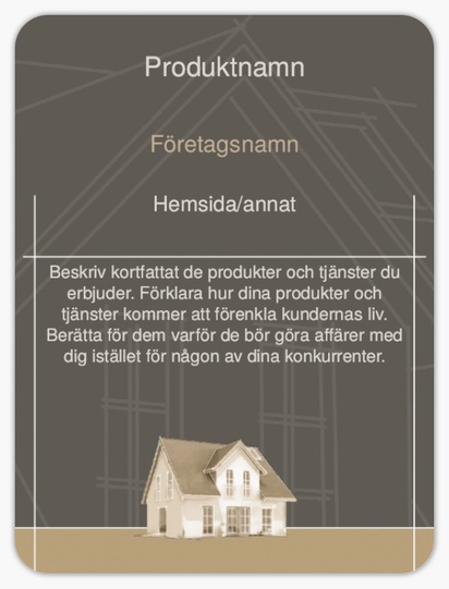 Förhandsgranskning av design för Designgalleri: Fastighetsbesiktning Produktetiketter på ark, Rundad rektangel 10 x 7,5 cm