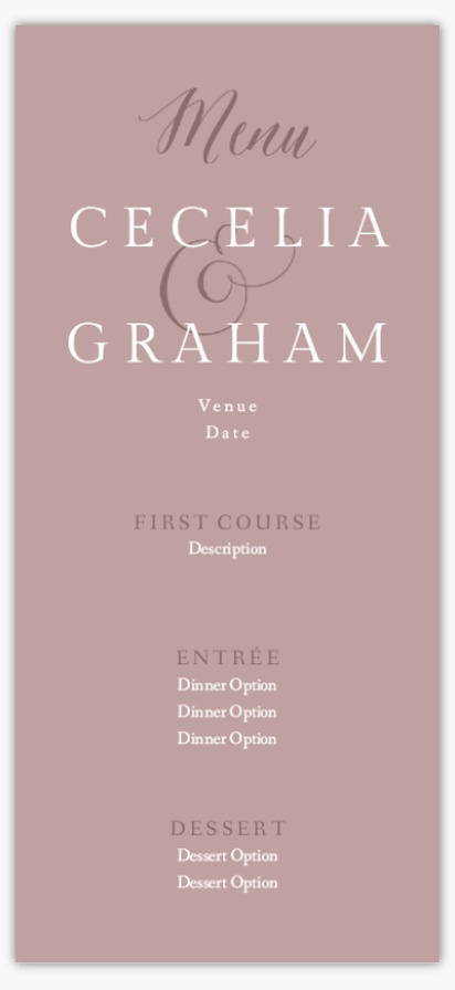 A simple wedding names gray purple design for Traditional & Classic