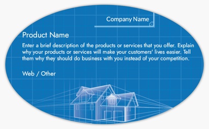 Design Preview for Design Gallery: Architecture  Product Labels on Sheets, Oval 12.7 x 7.6 cm