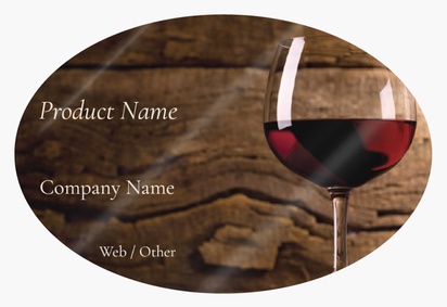 Design Preview for Design Gallery: Beer, Wine & Spirits Product Labels on Sheets, Oval 7.6 x 5.1 cm