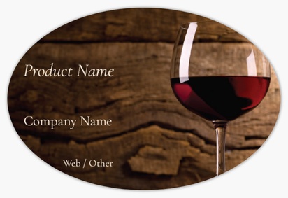 Design Preview for Custom Wine Lables: Personlised Wine Bottle Labels , 7.6 x 5.1 cm Oval