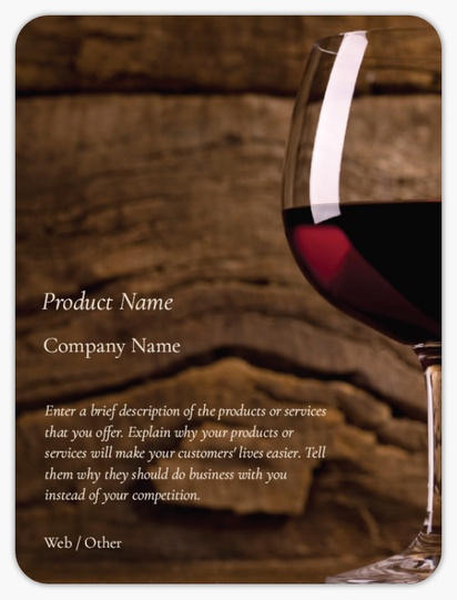 Design Preview for Custom Wine Lables: Personlised Wine Bottle Labels , 10.2 x 7.6 cm Rounded Rectangle