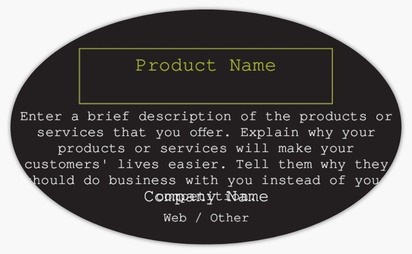 Design Preview for Design Gallery: Software Development Product Labels on Sheets, Oval 12.7 x 7.6 cm