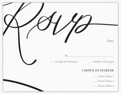 Design Preview for Design Gallery: Typographical RSVP Cards, Flat 10.7 x 13.9 cm