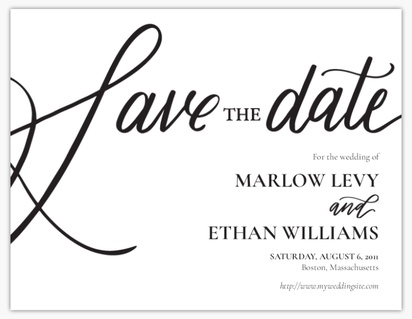A save the date traditional white gray design for Elegant
