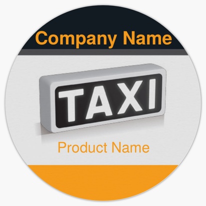 Design Preview for Design Gallery: Taxi Service Product Labels on Sheets, Circle 3.8 x 3.8 cm