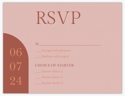 Design Preview for Templates for Modern RSVP Cards , Flat 10.7 x 13.9 cm
