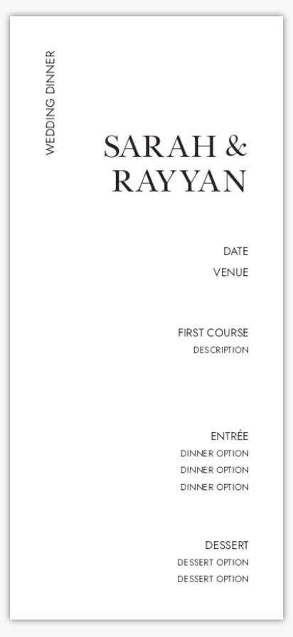 A vertical simple wedding white gray design for Modern & Simple