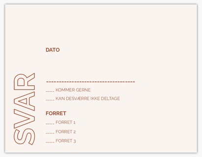 Forhåndsvisning af design for Designgalleri: Typografisk Svarkort, 13.9 x 10.7 cm