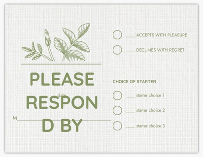 Design Preview for Design Gallery: Rustic RSVP Cards, 13.9 x 10.7 cm