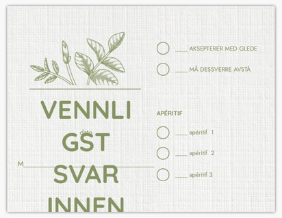 Forhåndsvisning av design for Designgalleri: Grønt Svarkort, 13.9 x 10.7 cm
