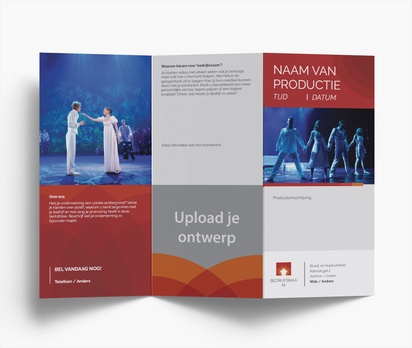 Voorvertoning ontwerp voor Ontwerpgalerij: Dans en choreografie Folders, Zigzag DL (99 x 210 mm)