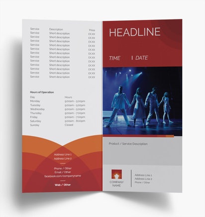 Design Preview for Design Gallery: Theatre Folded Leaflets, Bi-fold DL (99 x 210 mm)