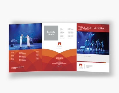 Vista previa del diseño de Galería de diseños de folletos plegados para baile y coreografía, Tríptico A5 (148 x 210 mm)