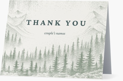 Design Preview for Thank You Cards, Folded 10.7 x 13.9 cm