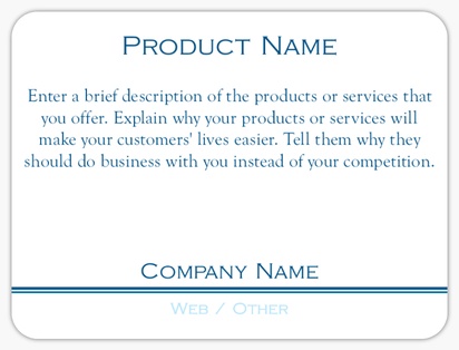 Design Preview for Design Gallery: Business Services Product Labels, 10.2 x 7.6 cm Rounded Rectangle