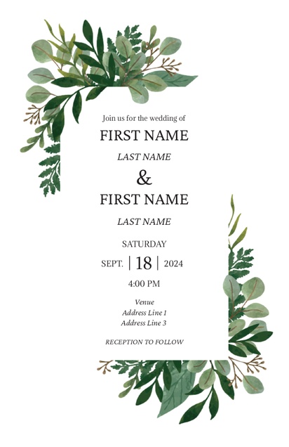 Design Preview for Design Gallery: Traditional & Classic Wedding Invitations