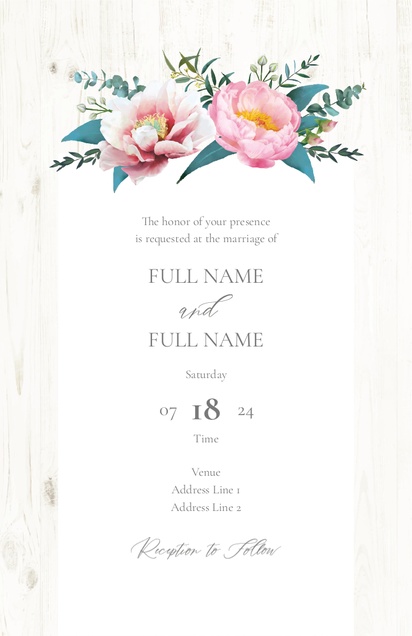 Design Preview for Design Gallery: Rustic Wedding Invitations, Flat 11.7 x 18.2 cm