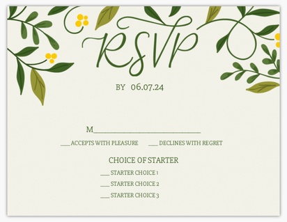 Design Preview for Design Gallery: Rustic RSVP Cards, Flat 10.7 x 13.9 cm