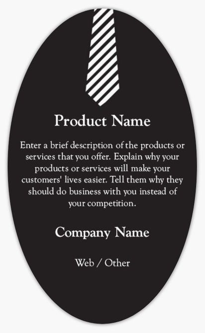 Design Preview for Design Gallery: Introduction & Dating Agencies Product Labels on Sheets, Oval 12.7 x 7.6 cm