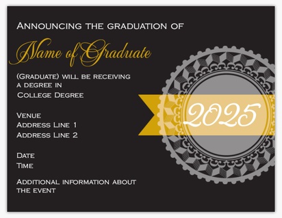 Design Preview for Graduation Invitations & Announcements, 5.5" x 4"
