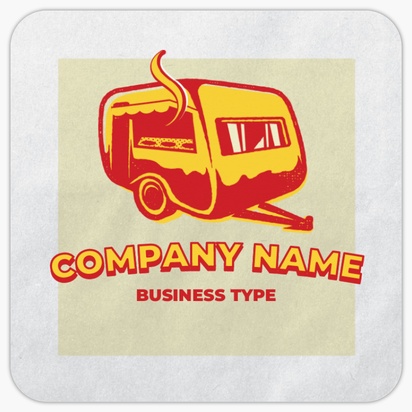 Design Preview for Design Gallery: Ice Cream & Food Trucks Rounded Corner Business Cards, Rounded Square (65 x 65 mm)