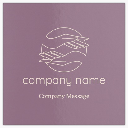 Design Preview for Massage & Reflexology Glossy Business Cards Templates, Square (2.5" x 2.5")