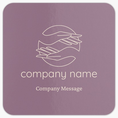 Design Preview for Beauty Consulting & Pampering Rounded Corner Business Cards Templates, Square (2.5" x 2.5")