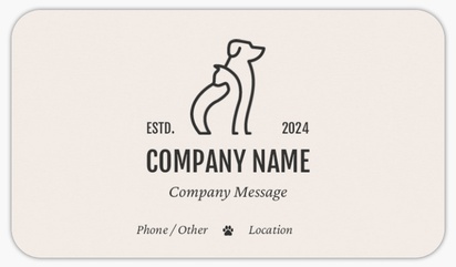 Design Preview for Design Gallery: Animals Rounded Corner Visiting Cards