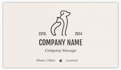 Design Preview for Animals & Pet Care Premium Plus Business Cards Templates, Standard (3.5" x 2")