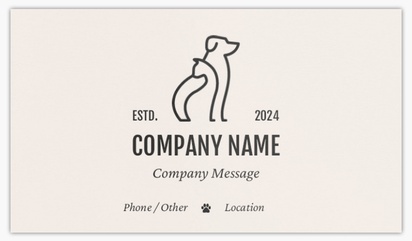 Design Preview for Design Gallery: Animal Grooming Standard Visiting Cards