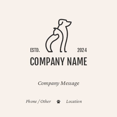 Design Preview for Design Gallery: Animal Grooming Natural Uncoated Business Cards