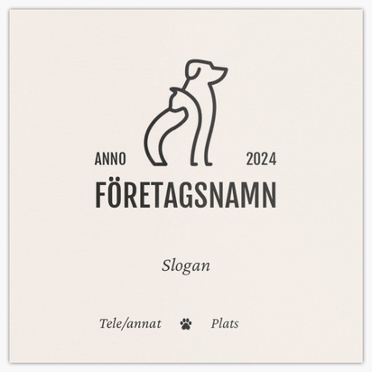 Förhandsgranskning av design för Designgalleri: Djuraffär Extratjocka visitkort, Fyrkantiga (65 x 65 mm)