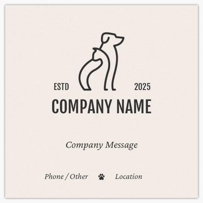 Design Preview for Design Gallery: Animals Standard Business Cards, Square (65 x 65 mm)