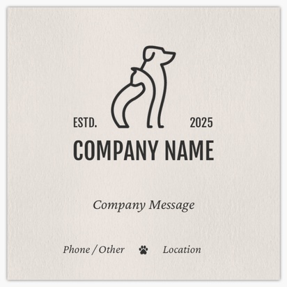 Design Preview for Design Gallery: Pet Training Natural Uncoated Business Cards