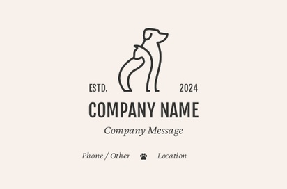 Design Preview for Design Gallery: Animals Natural Uncoated Business Cards