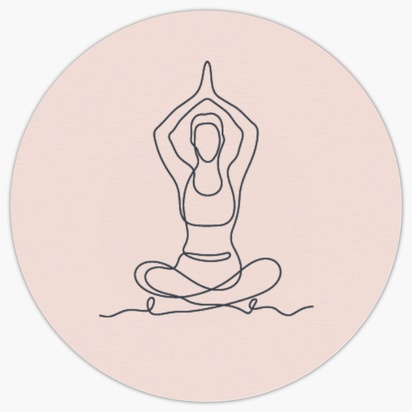 Designvorschau für Designgalerie: Personalisierte Aufkleberbögen Yoga & Pilates, 3,8 x 3,8 cm Kreis