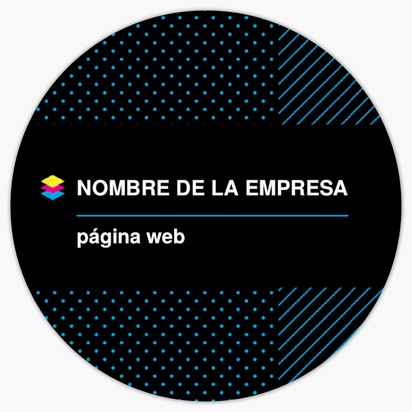 Vista previa del diseño de Galería de diseños de pegatinas en hojas para diseño web y hosting, 7,6 x 7,6 cm Circular