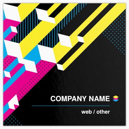 Design Preview for Computer Support Glossy Business Cards Templates, Square (2.5" x 2.5")