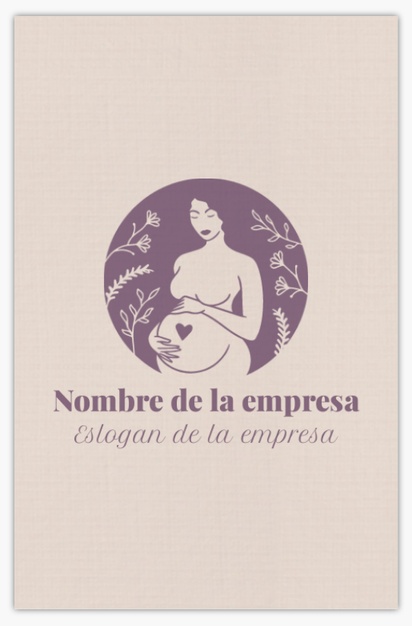 Vista previa del diseño de Galería de diseños de tarjetas con acabado lino para embarazo y parto