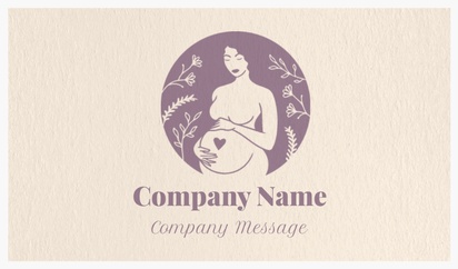Design Preview for Design Gallery: Pregnancy & Childbirth Natural Textured Business Cards