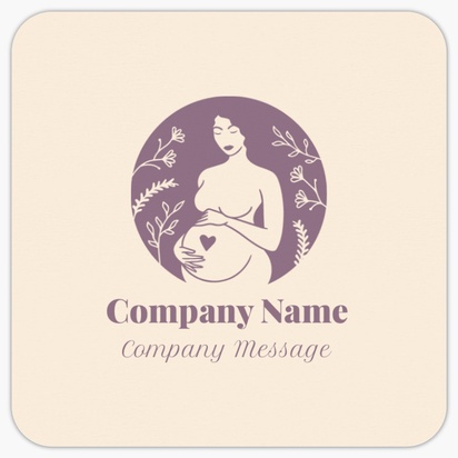 Design Preview for Design Gallery: Pregnancy & Childbirth Rounded Corner Business Cards, Rounded Square (65 x 65 mm)