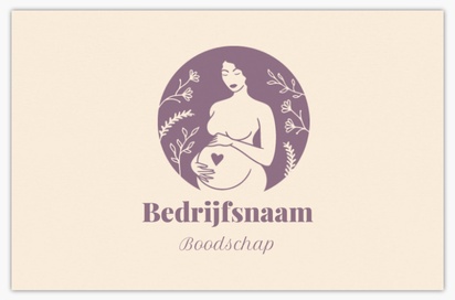 Voorvertoning ontwerp voor Ontwerpgalerij: Zwangerschap en bevallen Matte visitekaartjes