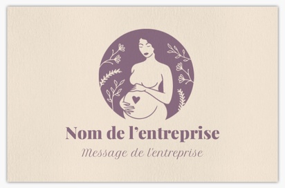 Aperçu du graphisme pour Galerie de modèles : cartes de visite papier naturel pour grossesse et accouchement