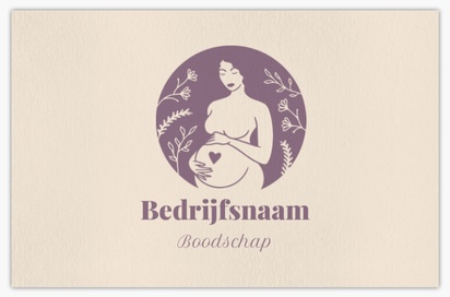 Voorvertoning ontwerp voor Ontwerpgalerij: Zwangerschap en bevallen Visitekaartjes van natuurpapier