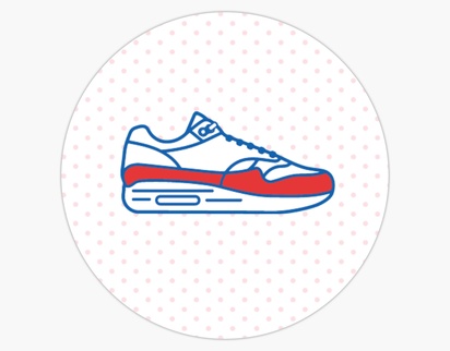 Design Preview for Design Gallery: Shoes Custom Stickers, Round   3.8 x 3.8 cm