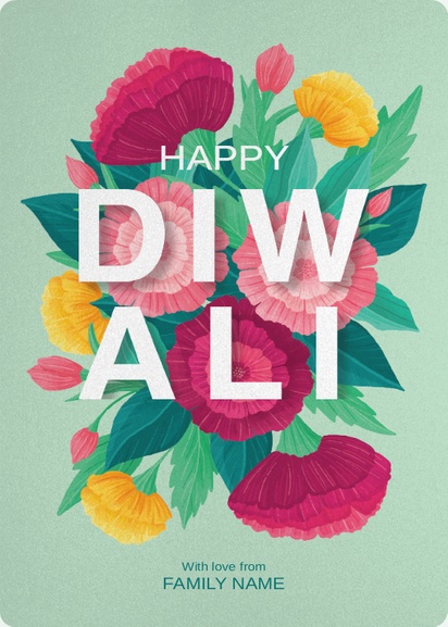 Design Preview for Design Gallery: Diwali Greeting Cards, 11.7 x 18.2 cm Flat