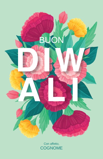 Anteprima design per Galleria di design: Biglietto d’auguri per Diwali, 18.2 x 11.7 cm  Piatto