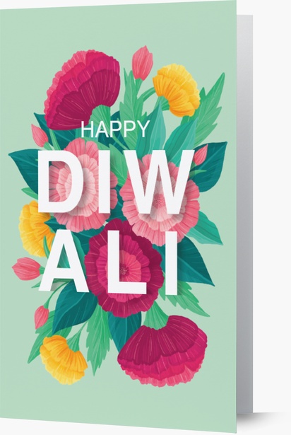 Design Preview for Design Gallery: Diwali Greeting Cards, 11.7 x 18.2 cm Folded