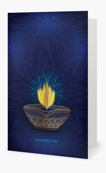 Voorvertoning ontwerp voor Ontwerpgalerij: Diwali Kerstkaart, 18.2 x 11.7 cm  Gevouwen